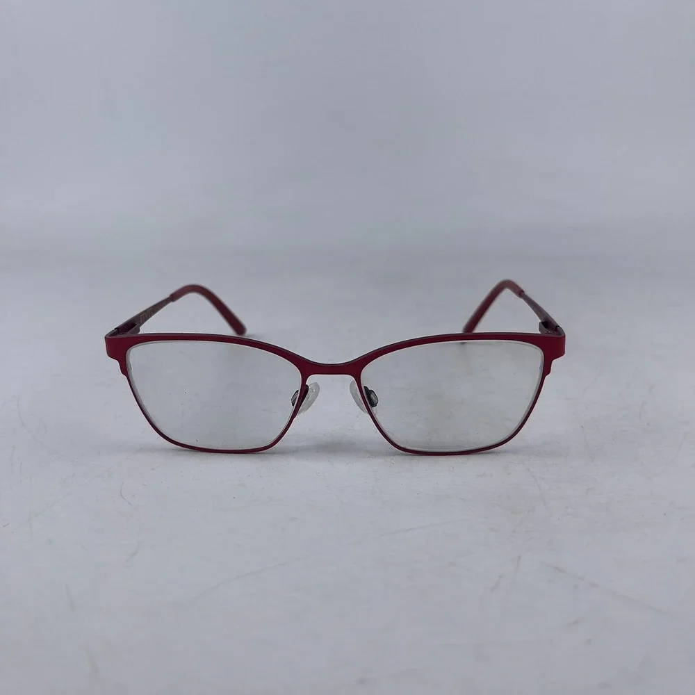 Bevel Claire G‎ 8738 Womens Eyeglasses Frame Red Metal Full Rim Cat Eye 53-16